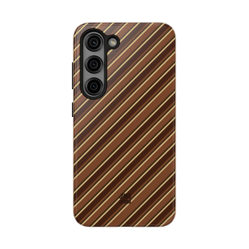 Angelina Stripes | Brown - iPhone Case