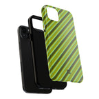 Angelina Stripes | Olive - iPhone Case
