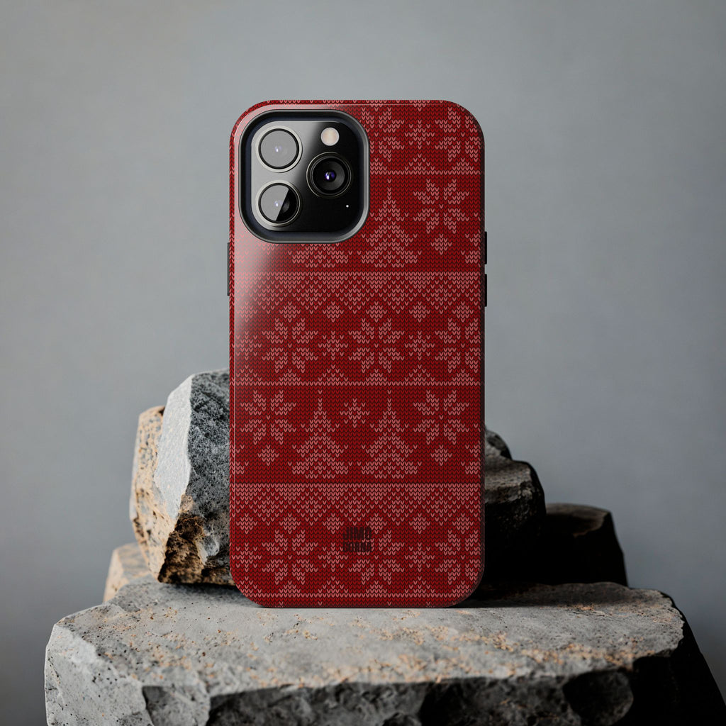Holiday Knit | Red iPhone Case