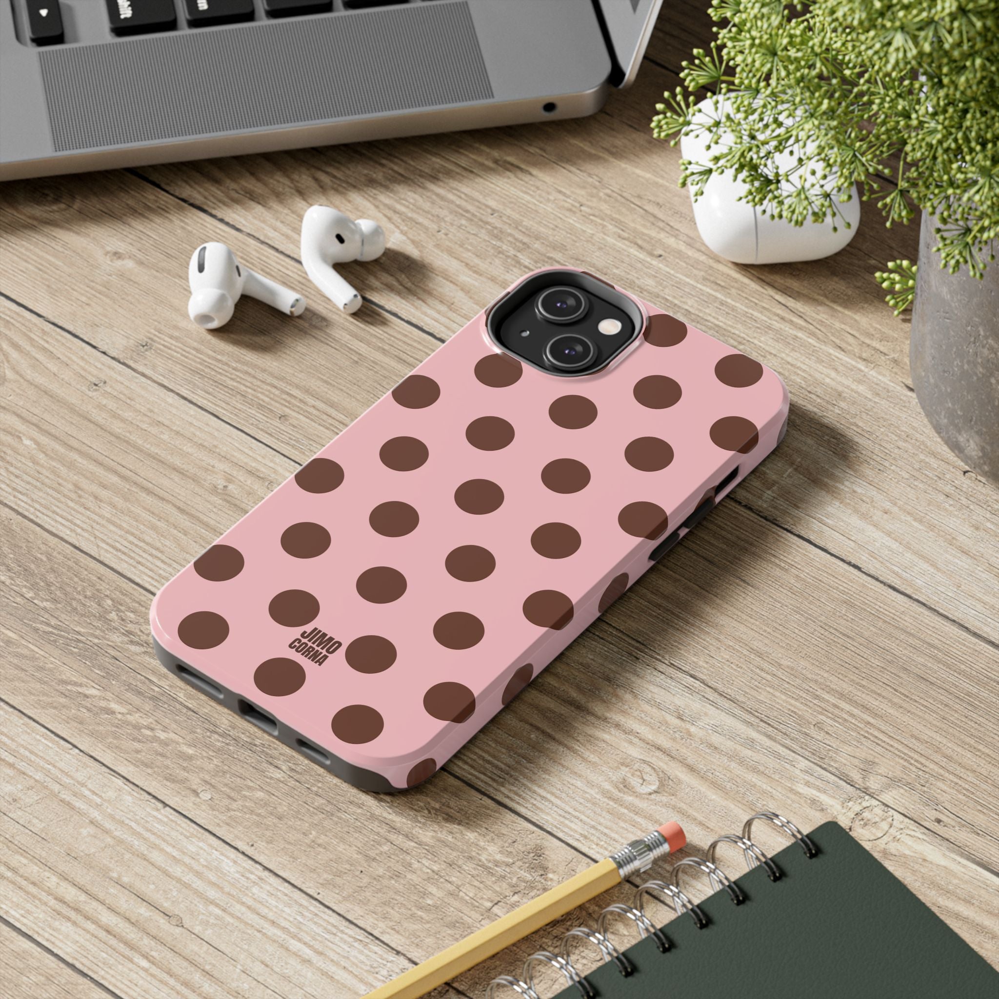 Big Polka Dot | Pink and Brown