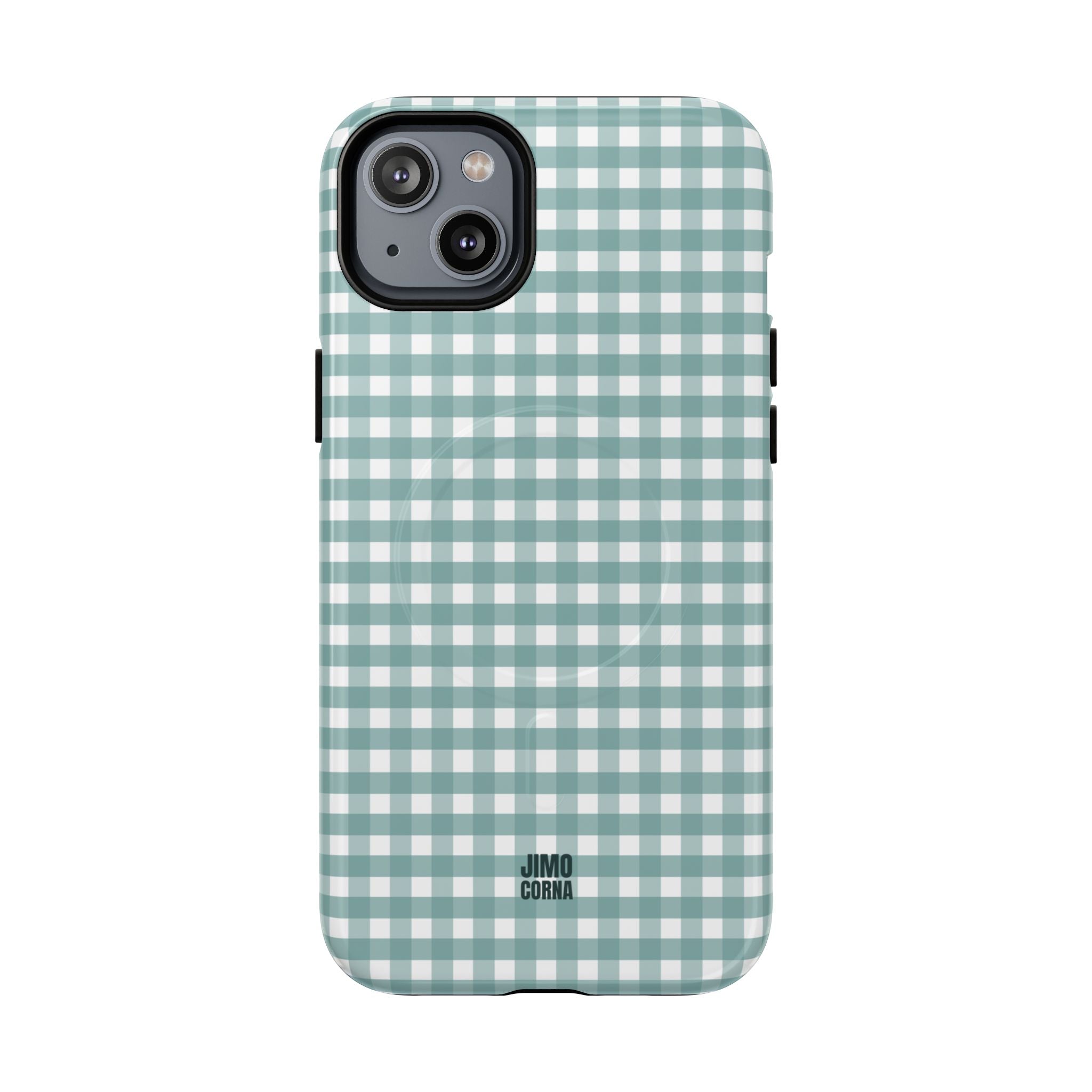 Farm Gingham MagSafe iPhone Case | Blue