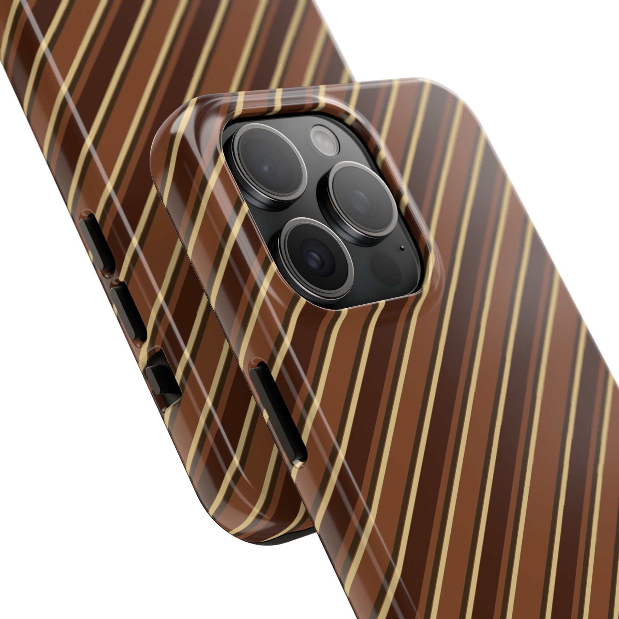 Angelina Stripes | Brown - iPhone Case