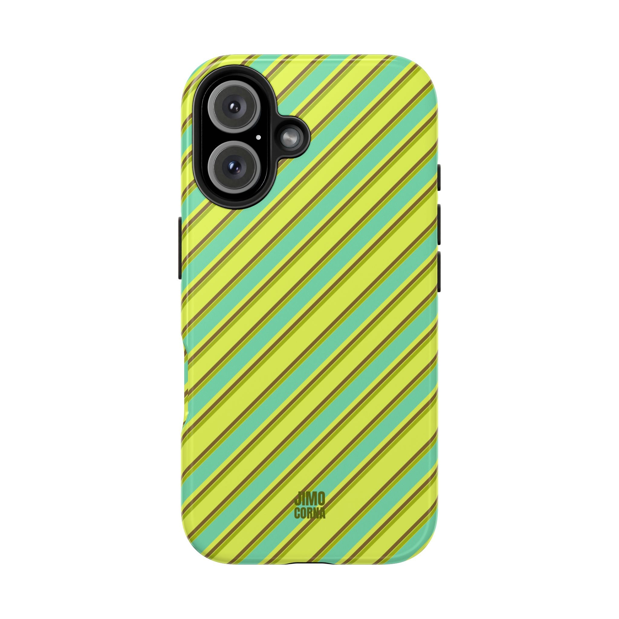 Angelina Stripes | Green - iPhone Case