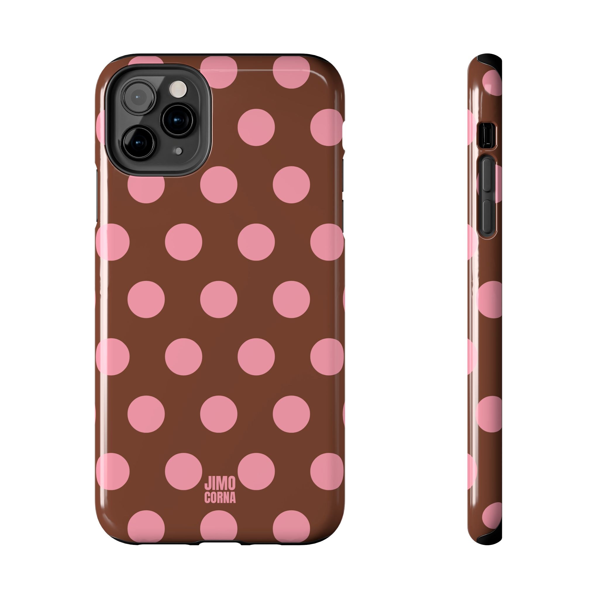 Big Polka Dot | Brown and Pink
