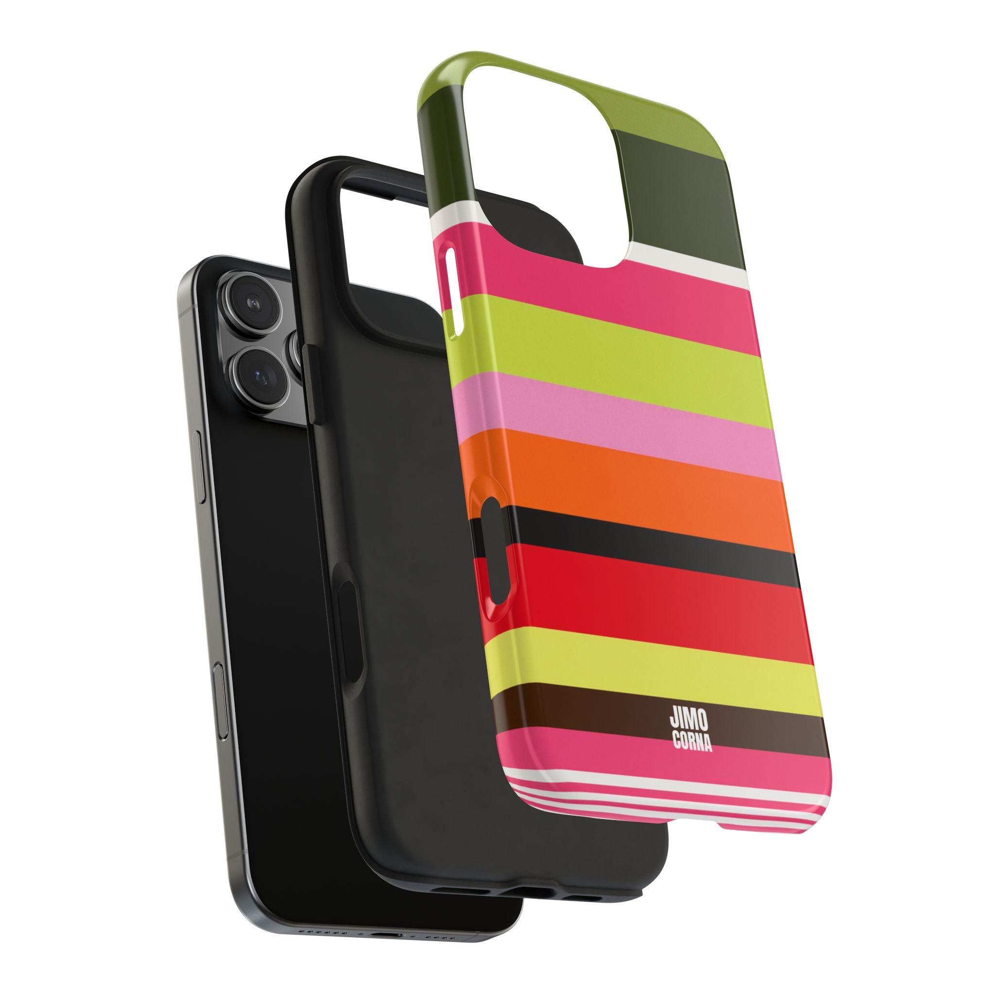 Berry Citrus Stripe iPhone Case
