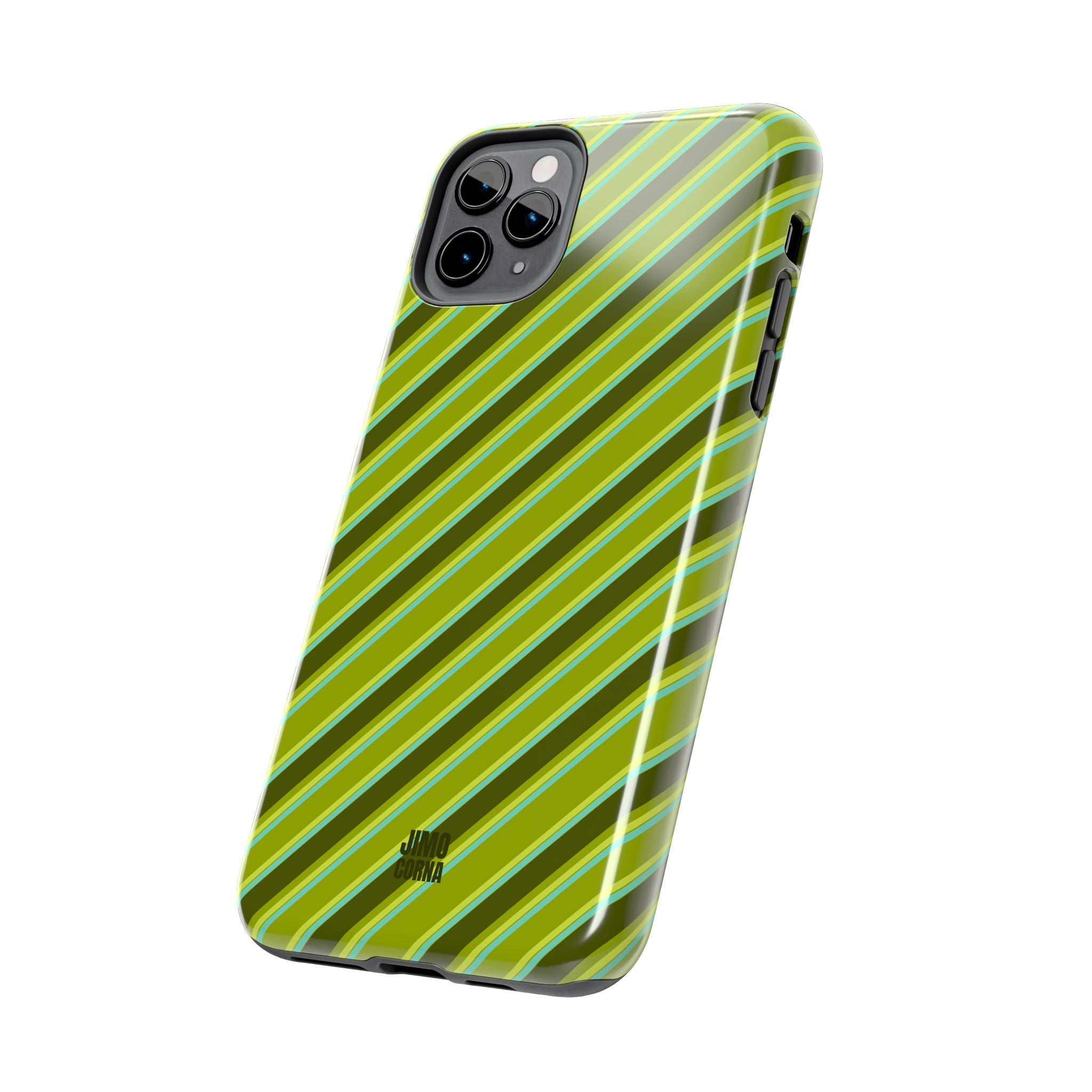 Angelina Stripes | Olive - iPhone Case