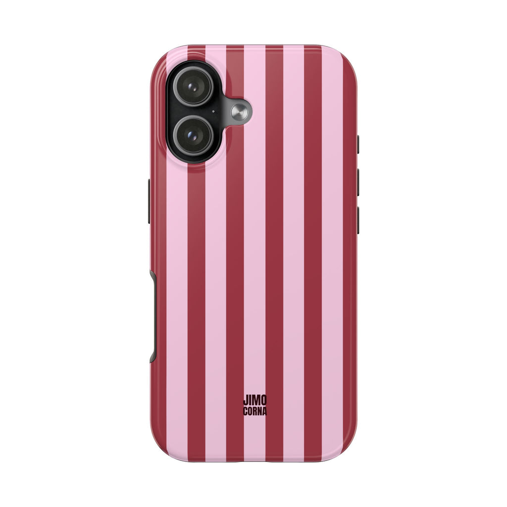 Bold Stripes iPhone Case | Pink and Red
