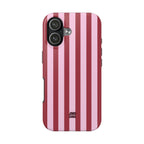 Bold Stripes iPhone Case | Pink and Red