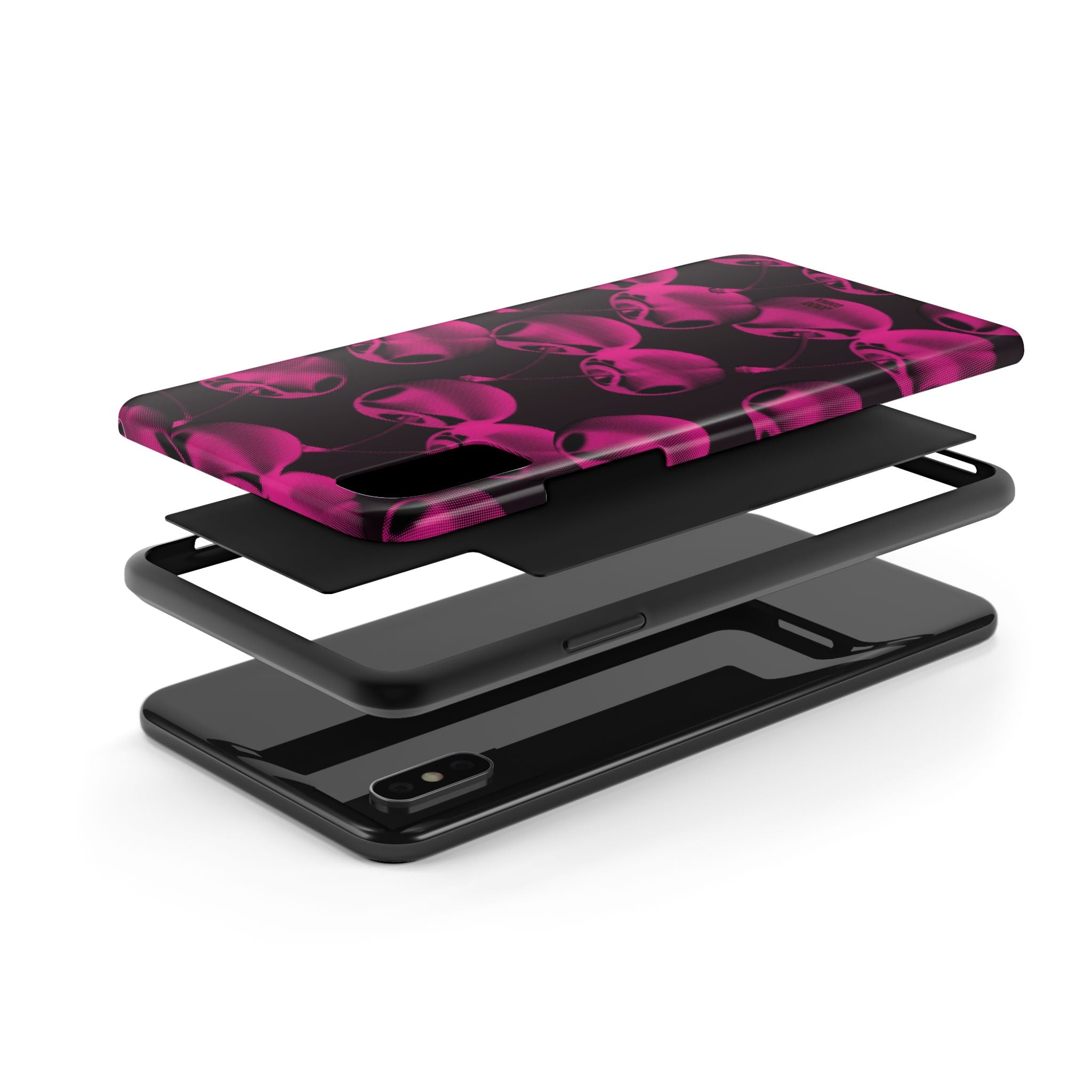 Hot Pink Retro Cherries
