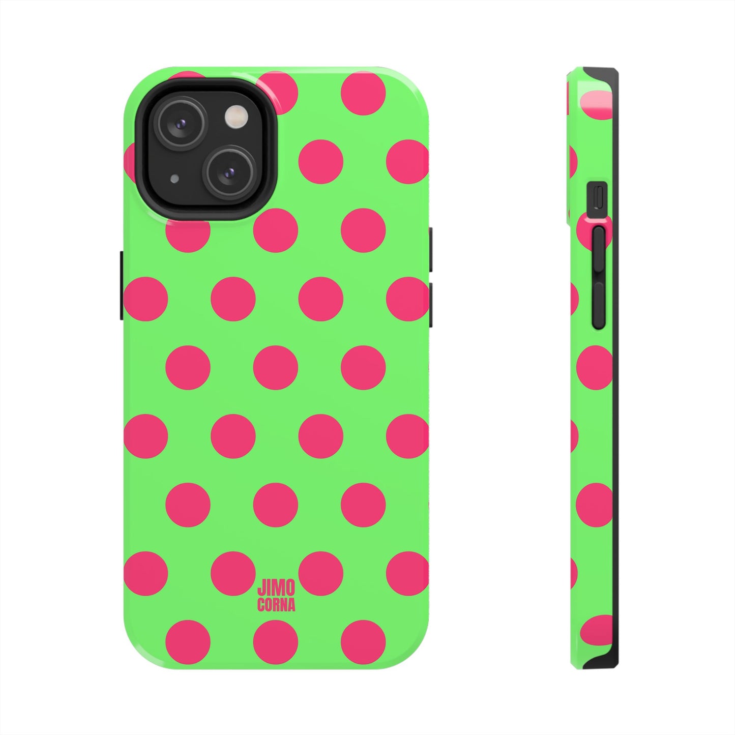 Big Polka Dot | Green and Pink