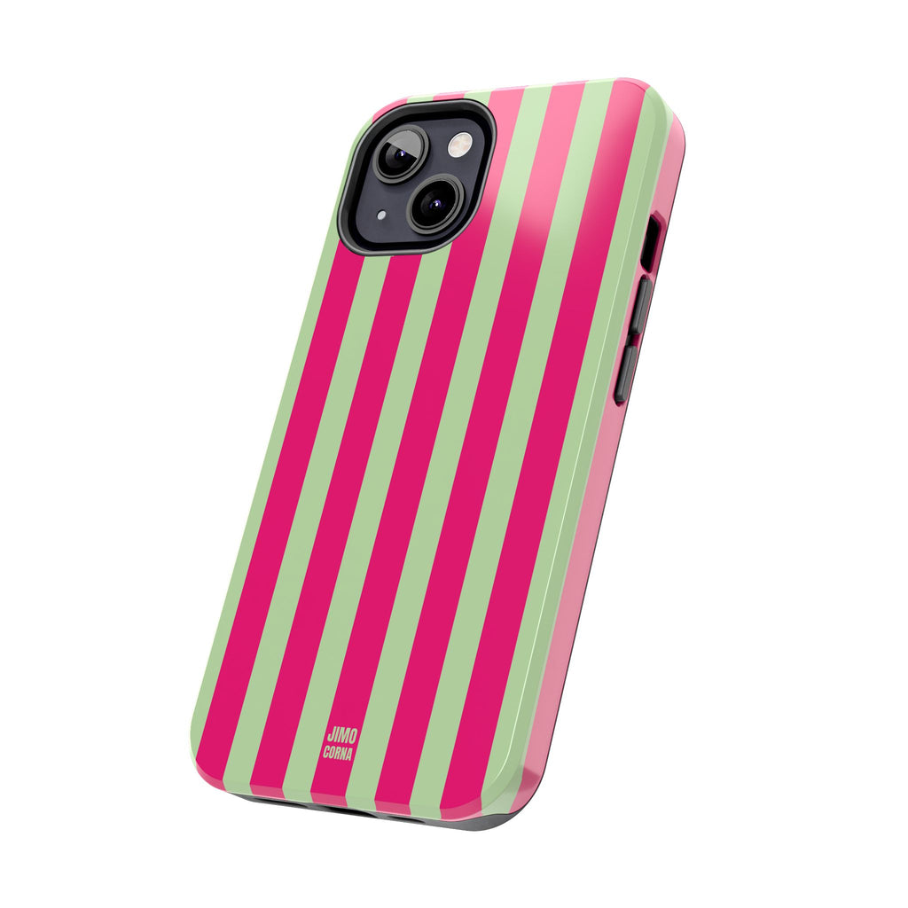 Lime Green and Pink Bold Stripes