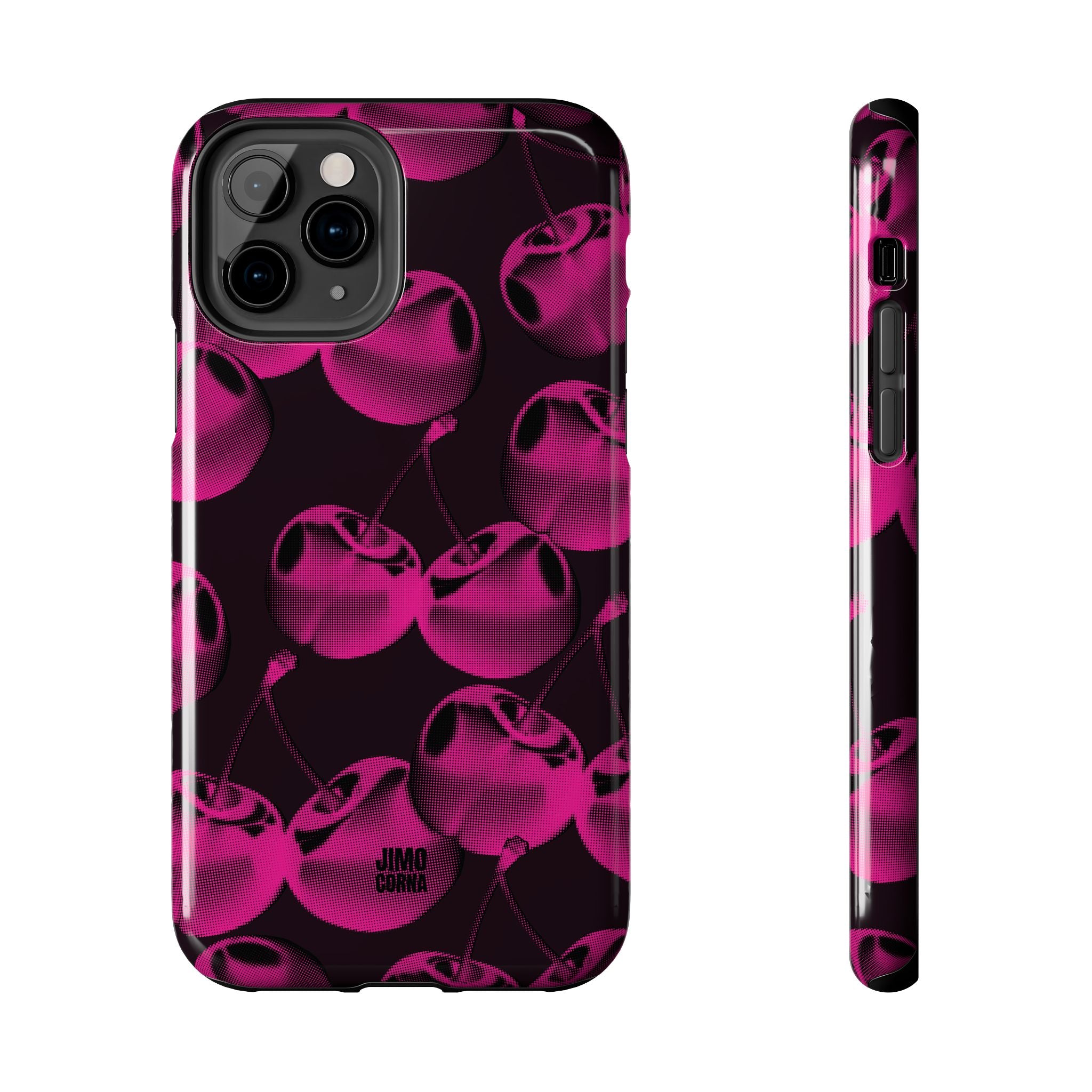 Hot Pink Retro Cherries