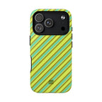 Angelina Stripes | Green - MagSafe iPhone Case