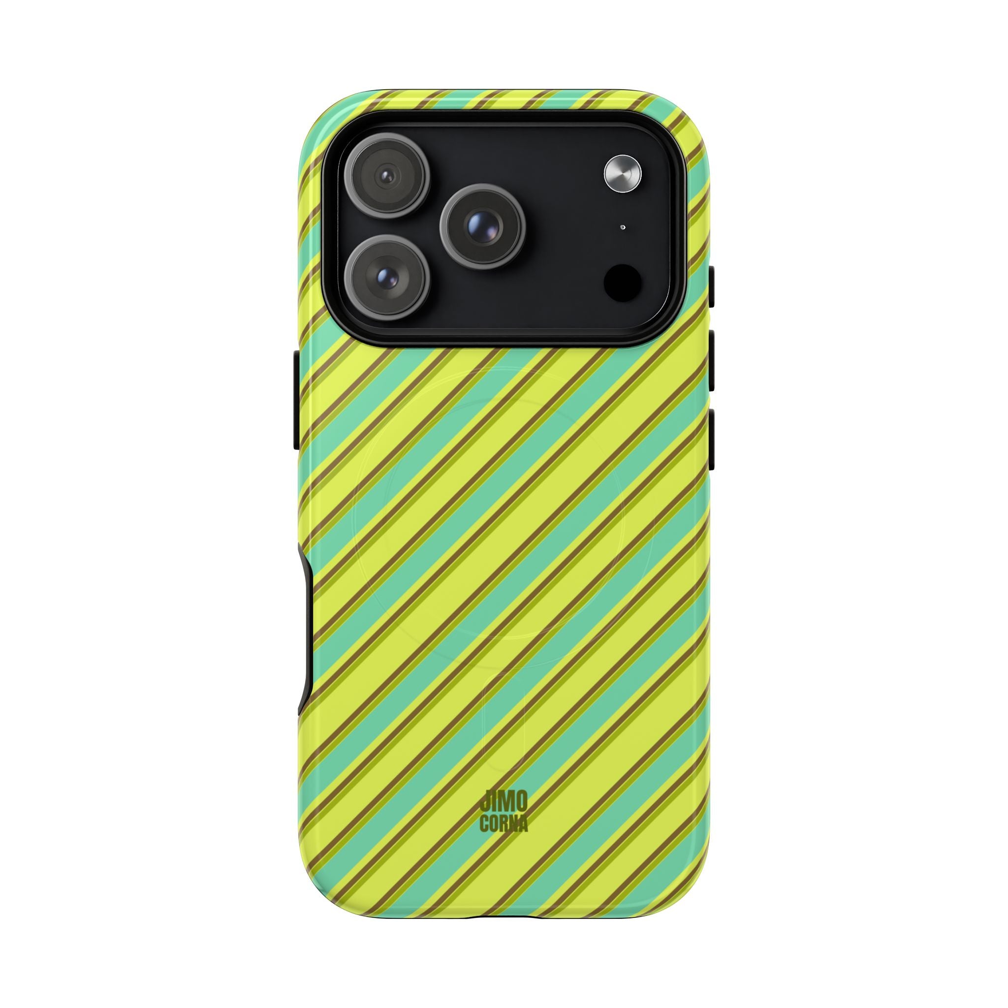 Angelina Stripes | Green - MagSafe iPhone Case