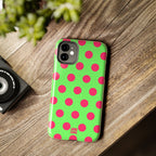 Big Polka Dot | Green and Pink
