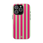 Lime Green and Pink Bold Stripes