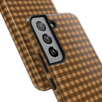Farm Gingham Samsung Galaxy Case | Brown