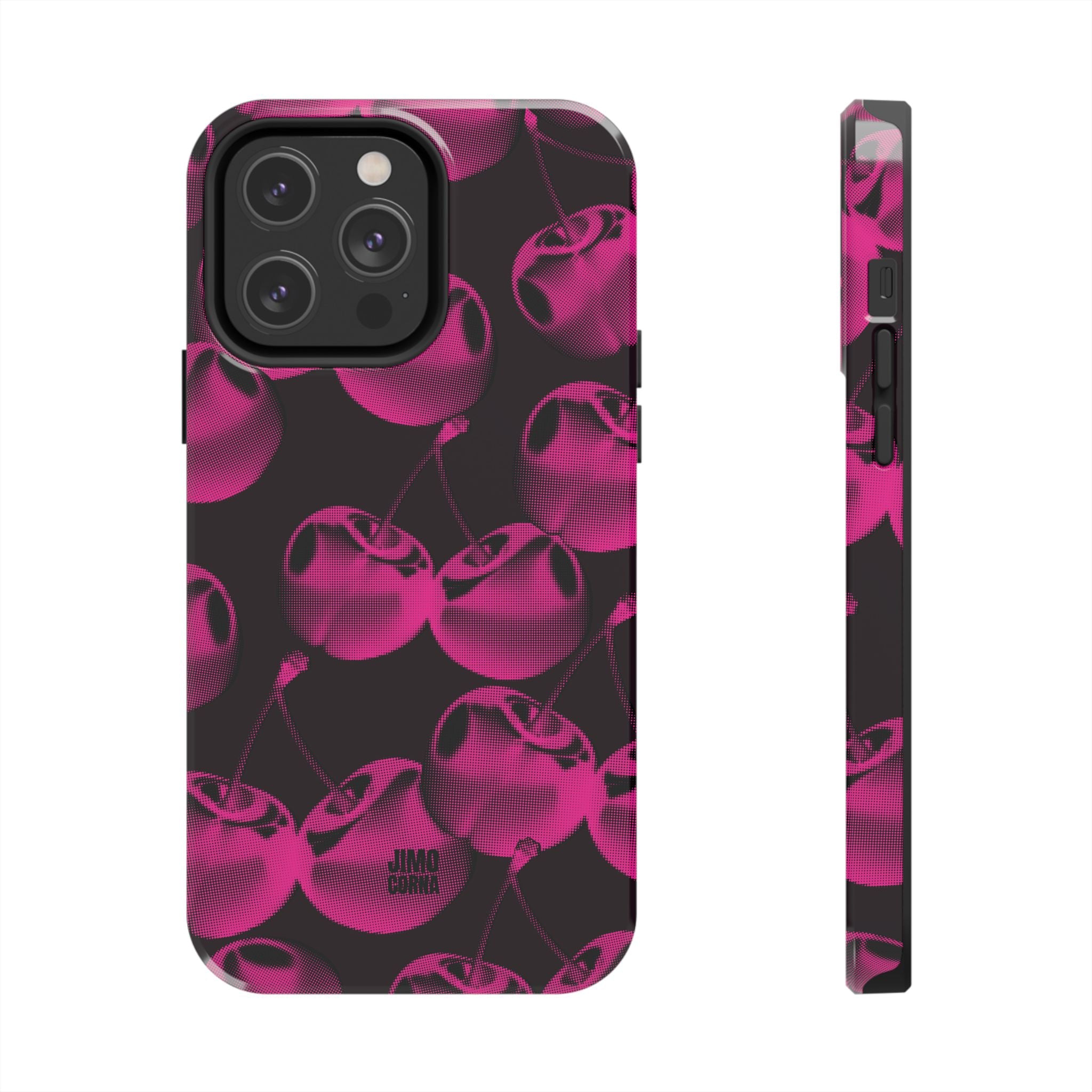 Hot Pink Retro Cherries