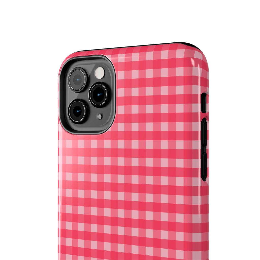 Farm Gingham iPhone Case | Hot Pink