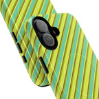 Angelina Stripes | Green - MagSafe iPhone Case