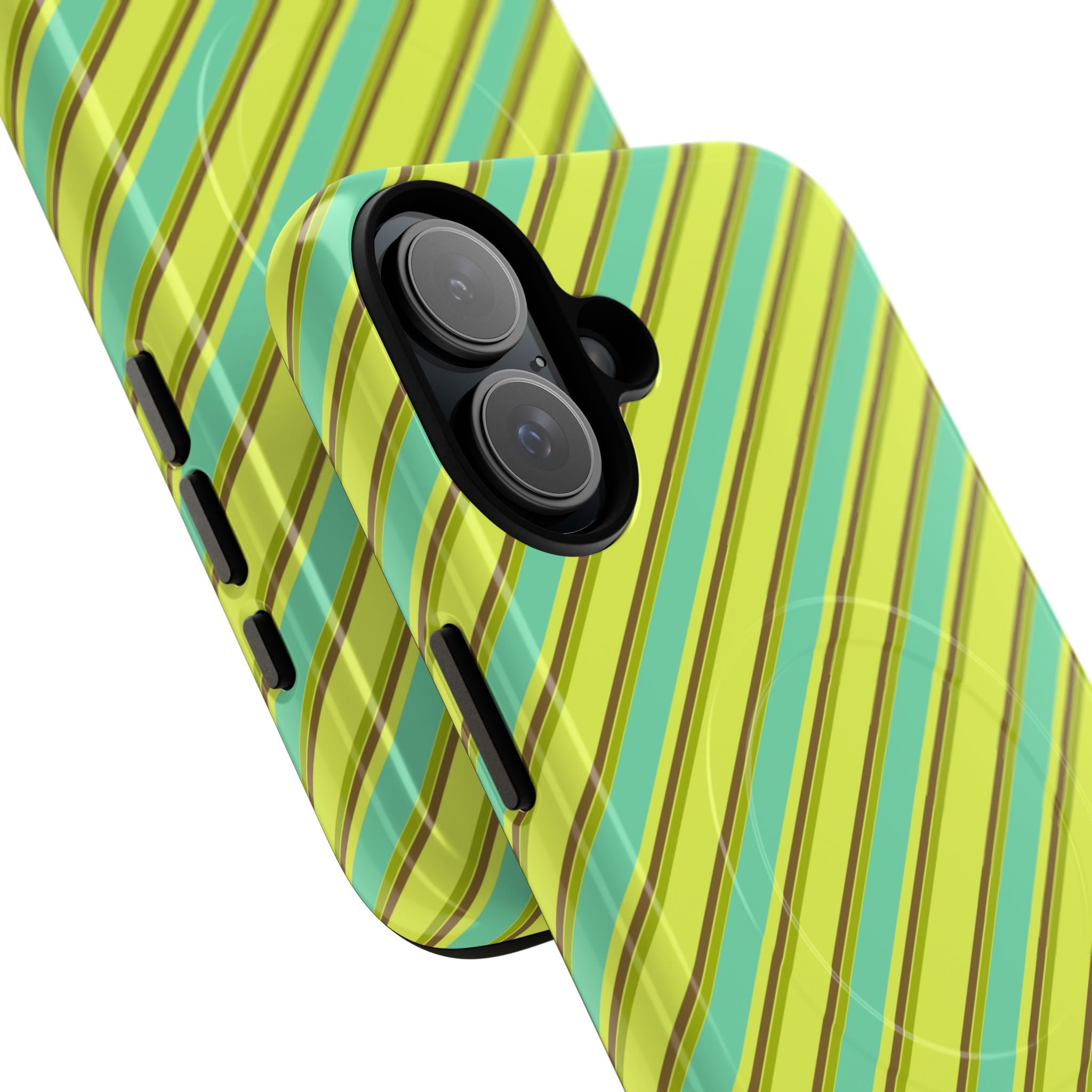 Angelina Stripes | Green - MagSafe iPhone Case