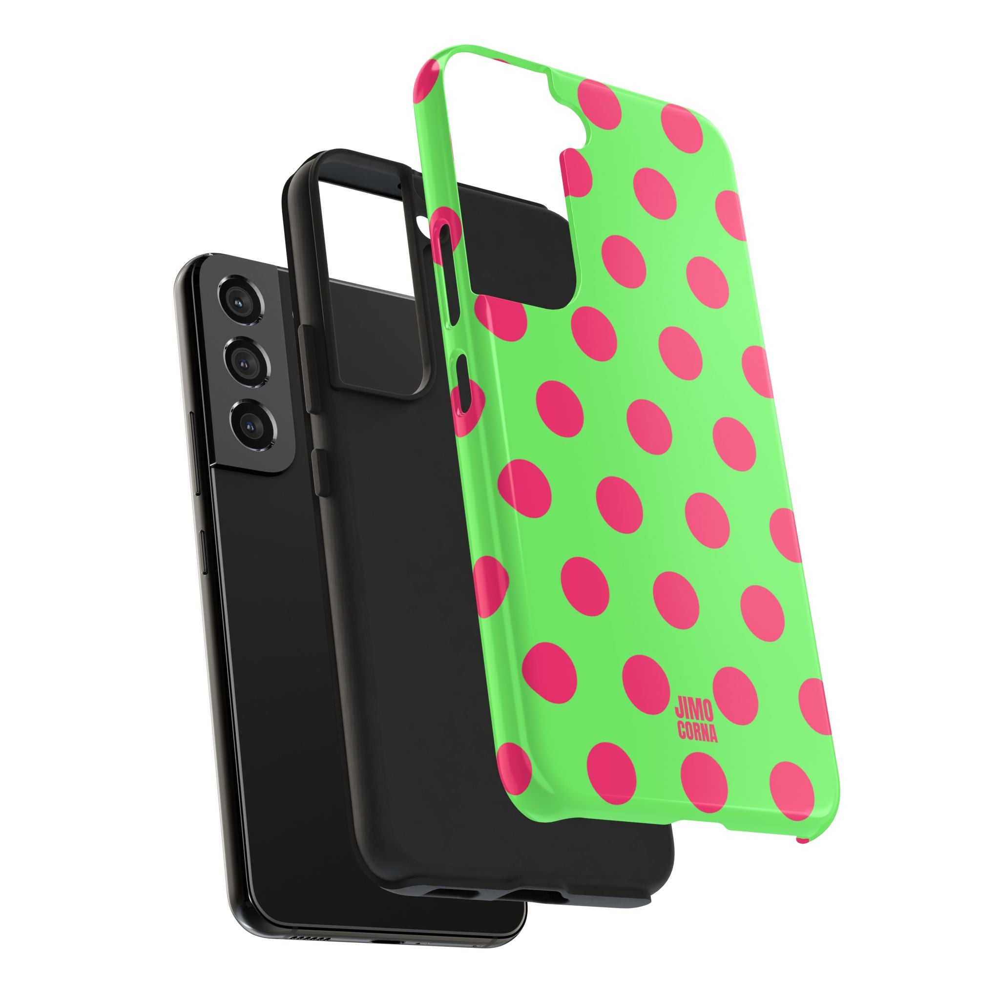 Big Polka Dot | Green and Pink