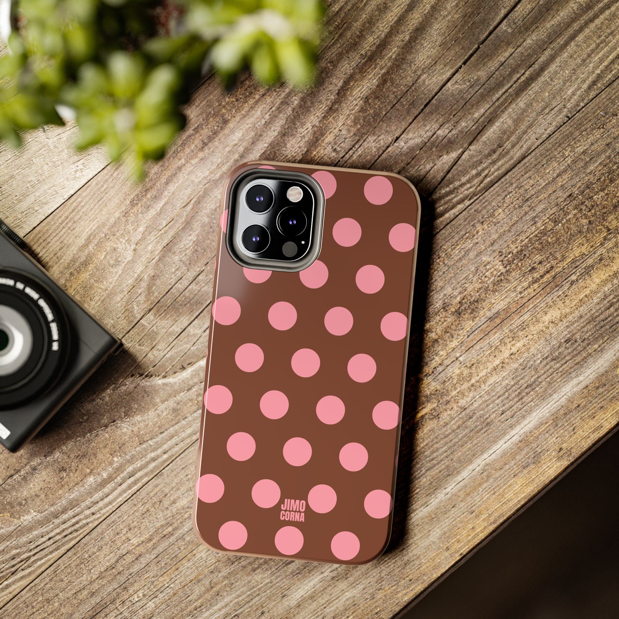 Big Polka Dot | Brown and Pink