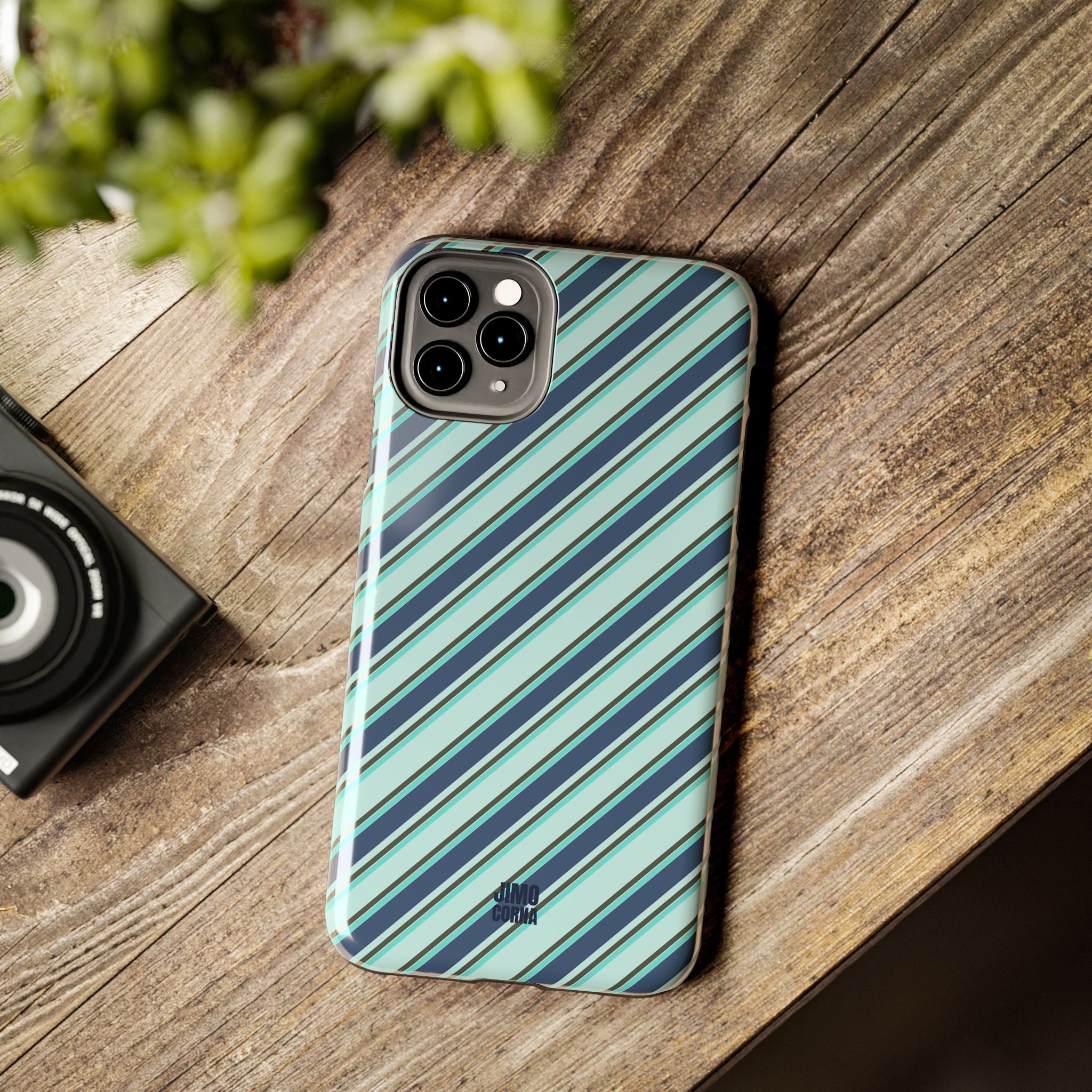 Angelina Stripes | Blue - iPhone Case