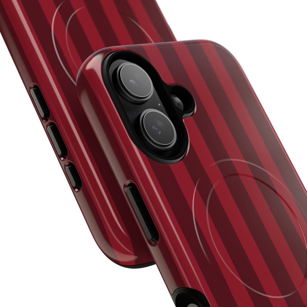 Bold Stripes MagSafe iPhone Case | Cherry