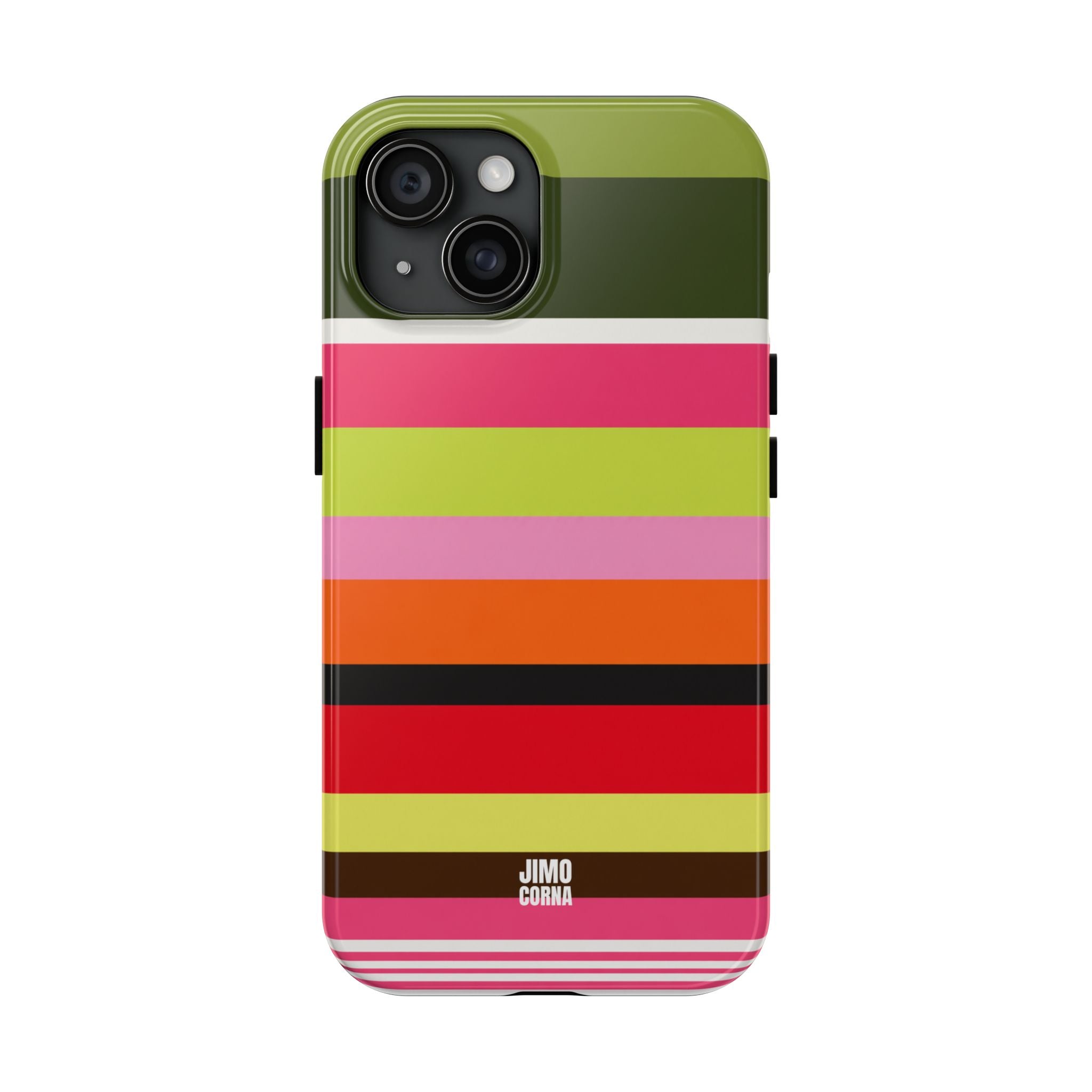 Berry Citrus Stripe iPhone Case