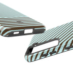 Asymmetrical Lines Samsung Galaxy Case | Blue and Brown