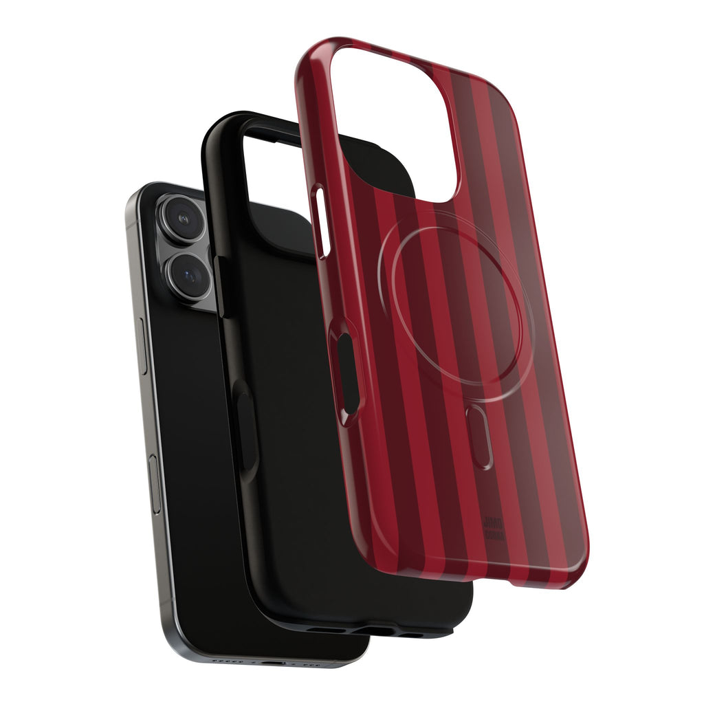 Bold Stripes MagSafe iPhone Case | Cherry
