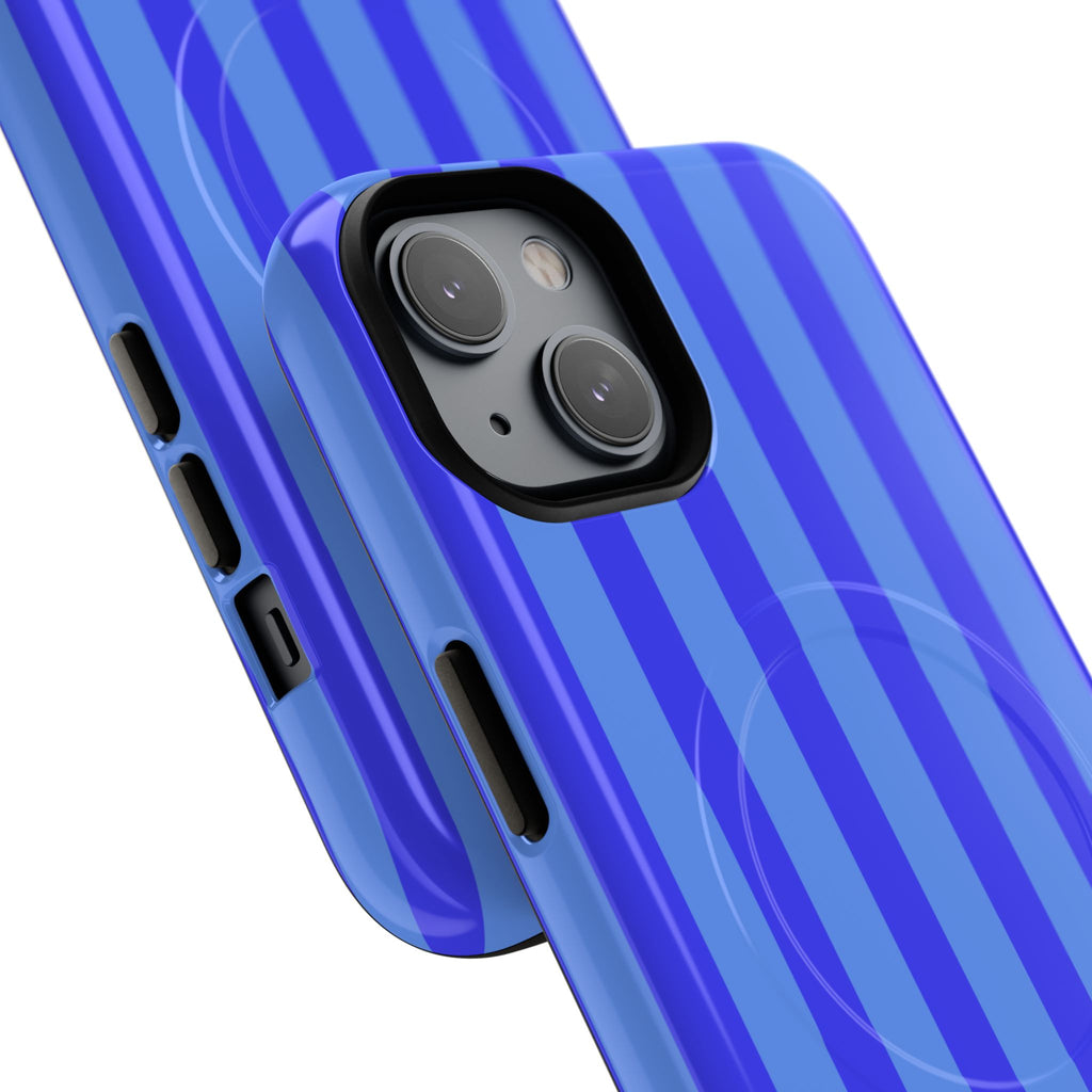 Blueberry Bold Stripes MagSafe iPhone Case