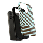 Asymmetrical Lines MagSafe iPhone Case | Blue and Brown