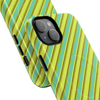 Angelina Stripes | Green - MagSafe iPhone Case