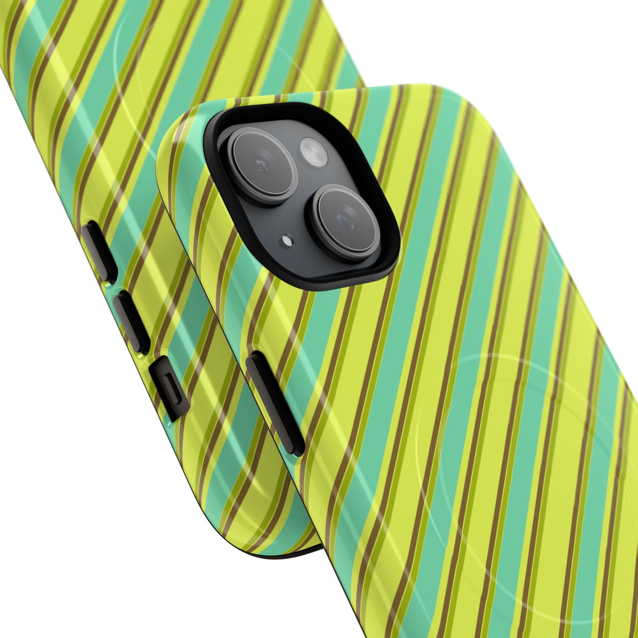 Angelina Stripes | Green - MagSafe iPhone Case