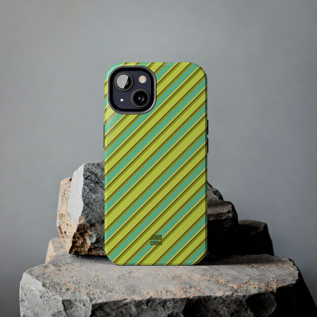 Angelina Stripes | Green - iPhone Case
