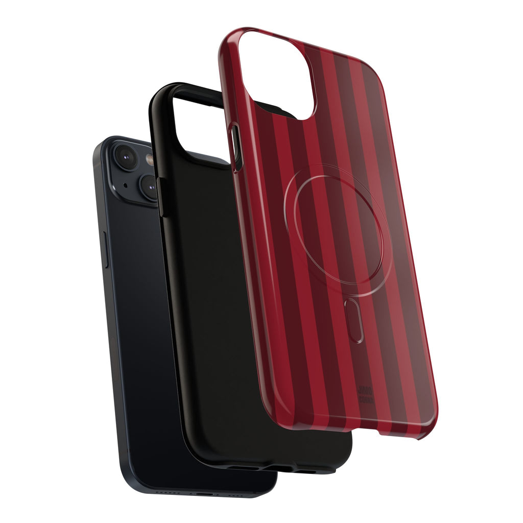 Bold Stripes MagSafe iPhone Case | Cherry