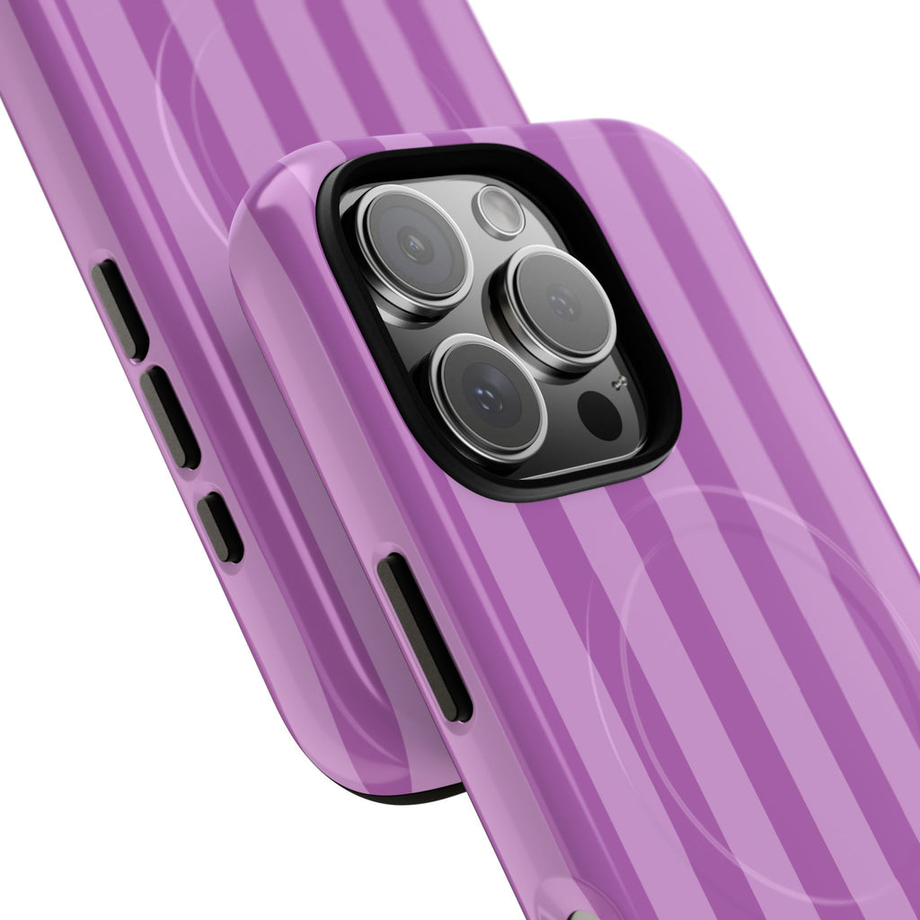 Bold Stripes MagSafe iPhone Case | Plum