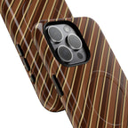 Angelina Stripes | Brown - MagSafe iPhone Case