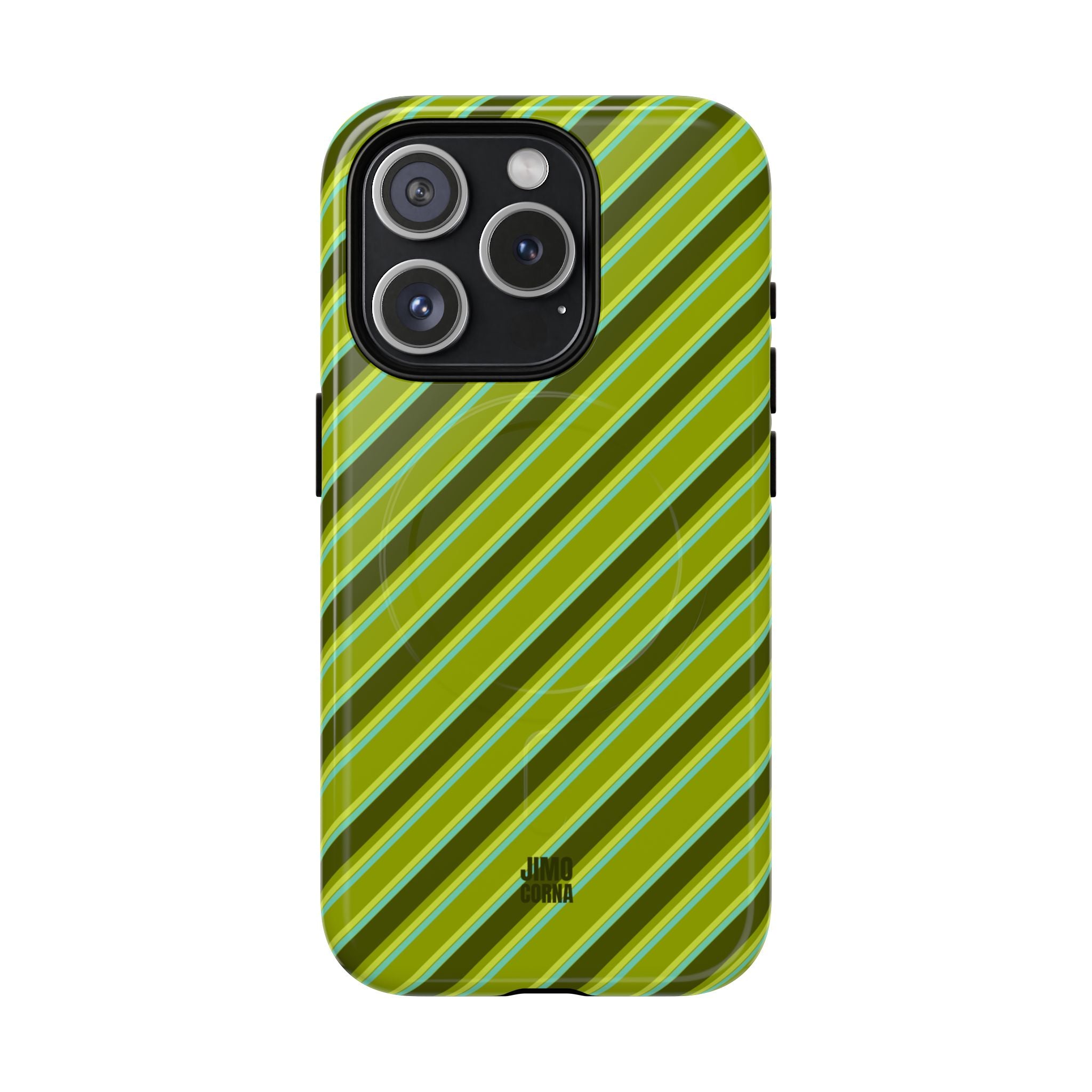 Angelina Stripes | Olive - MagSafe iPhone Case