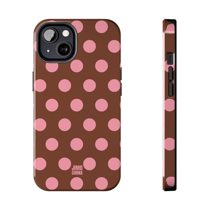 Big Polka Dot | Brown and Pink