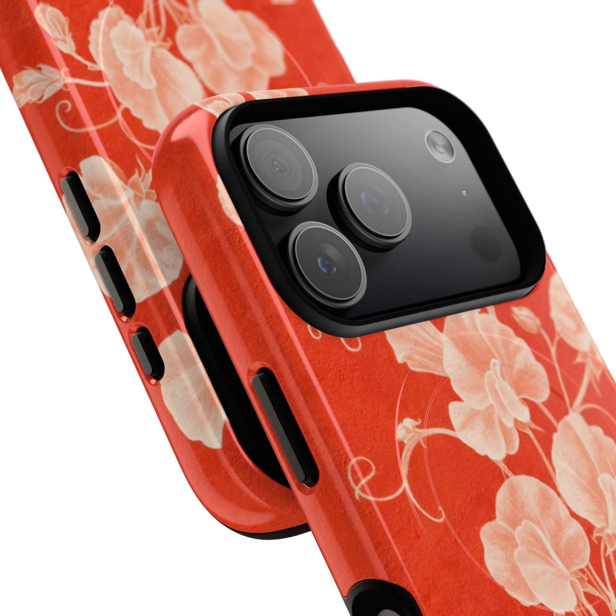 Red Flora MagSafe iPhone Case