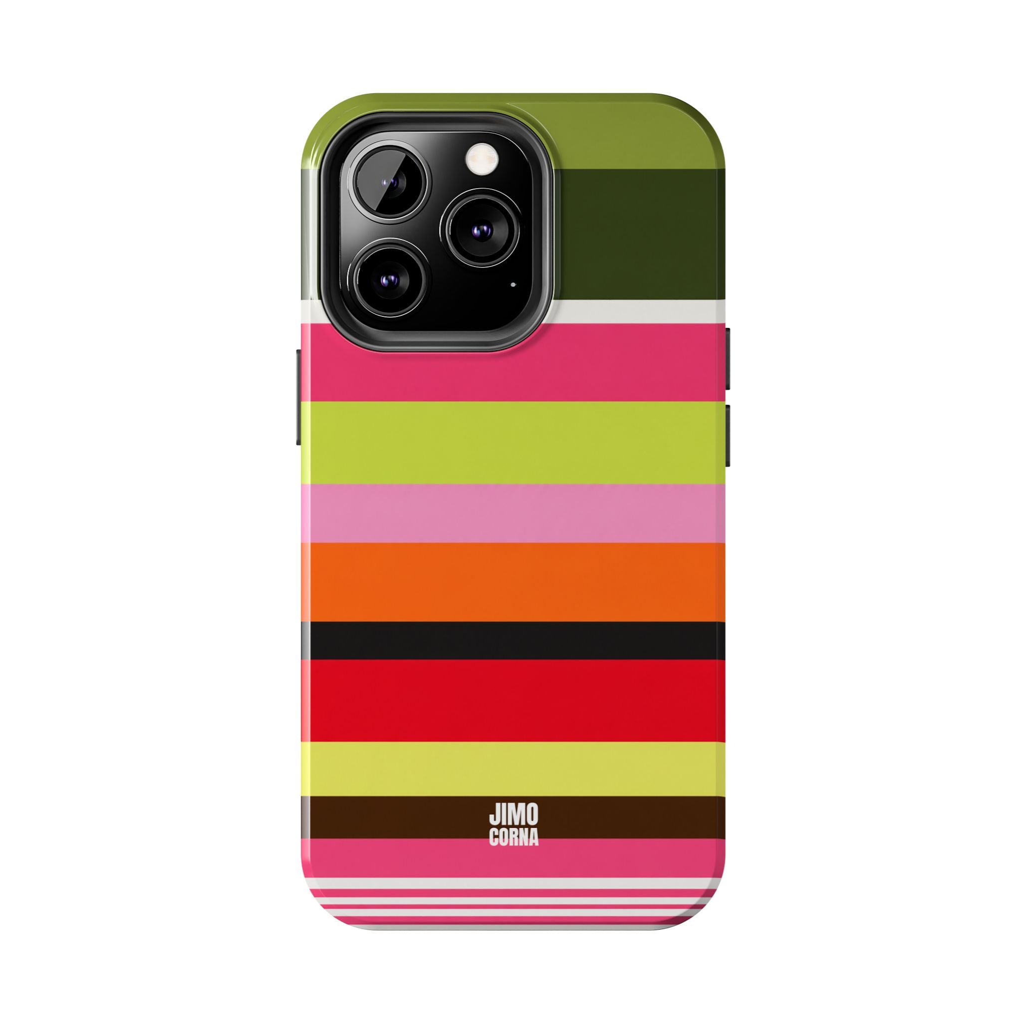 Berry Citrus Stripe iPhone Case