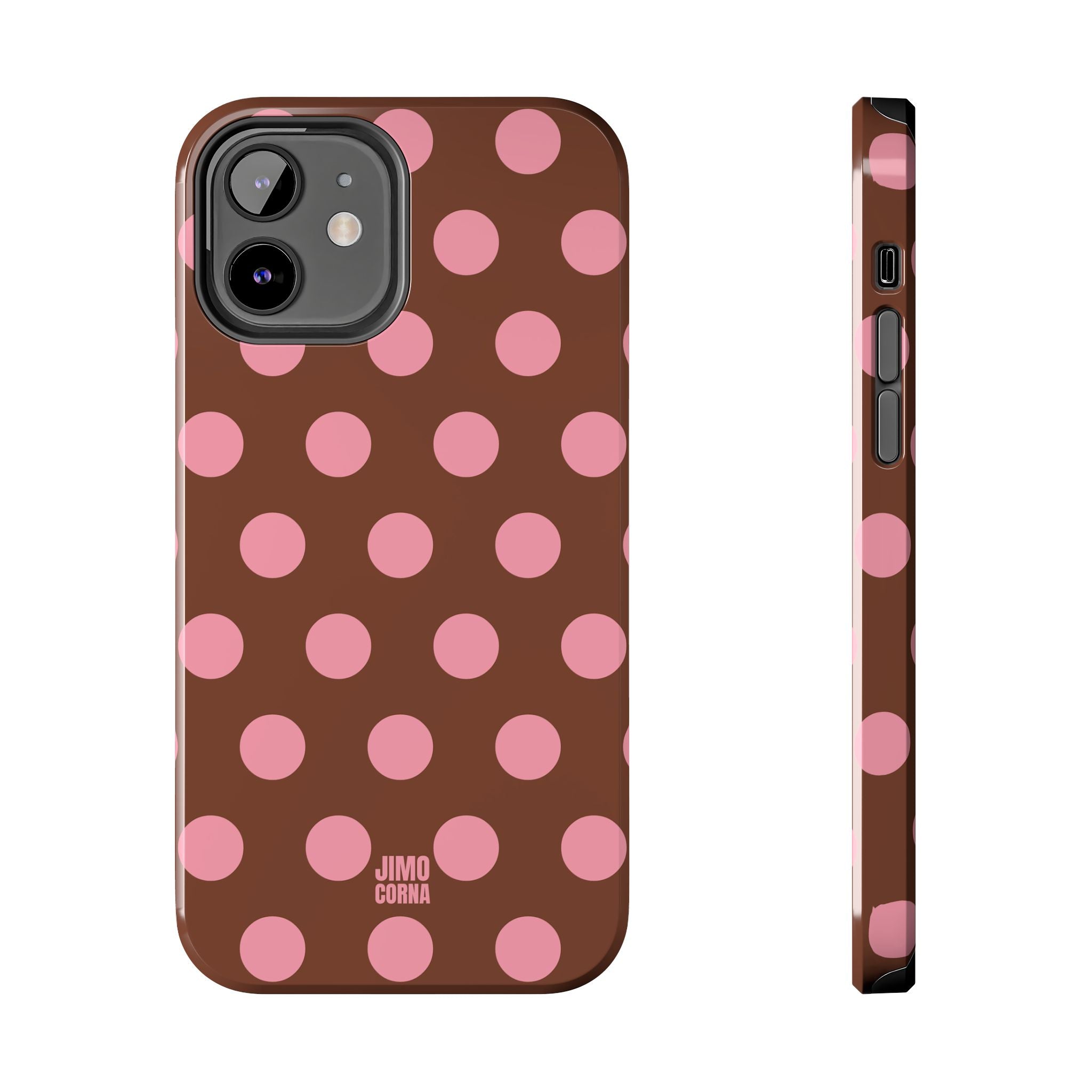 Big Polka Dot | Brown and Pink