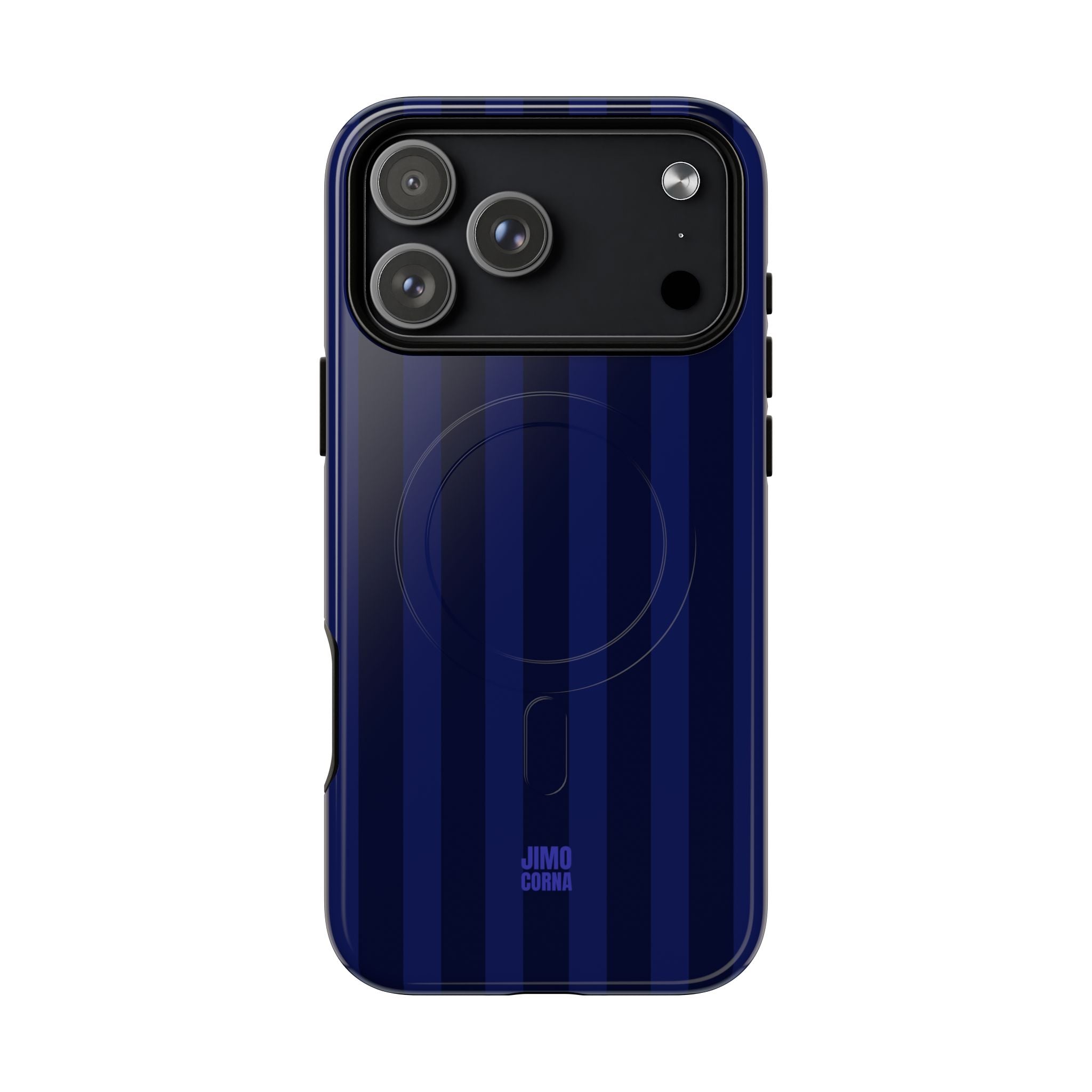 Bold Stripes MagSafe iPhone Case | Navy Blue