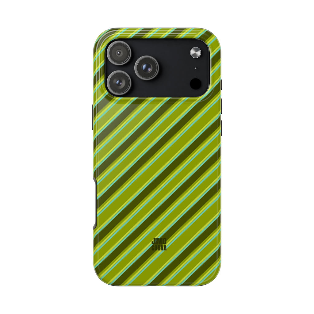 Angelina Stripes | Olive - iPhone Case