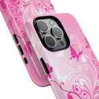 Pink Flutter Garden MagSafe iPhone Case
