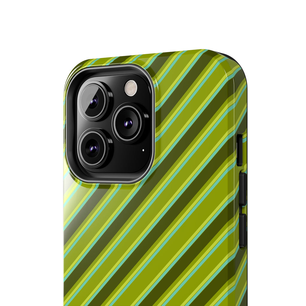 Angelina Stripes | Olive - iPhone Case