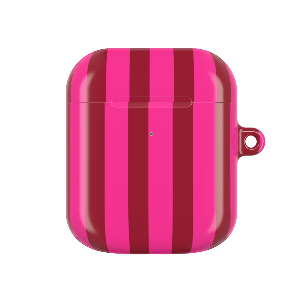 Bold Stripes AirPods Case | Strawberry Burst
